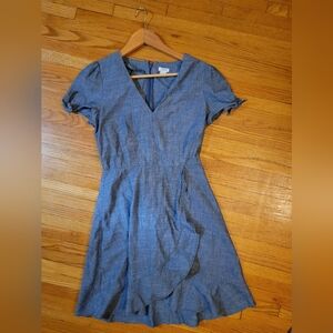 J.Crew chambray wrap dress